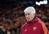 ROME, ITALY - NOVEMBER 27: AS Roma head coach Gian Piero Gasperini looks on during the UEFA Europa League 2025/26 League Phase MD5 match between AS Roma and FC Midtjylland at Stadio Olimpico on November 27, 2025 in Rome, Italy. (Photo by Paolo Bruno/Getty Images)