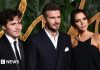 Brooklyn, Victoria and David Beckham