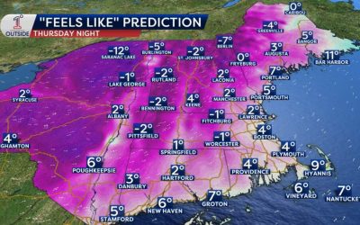 Temperatures are predicted to reach the mid-40s in Boston Thursday as colder air streams inti the region. (Danielle Noyes/1DegreeOutside)