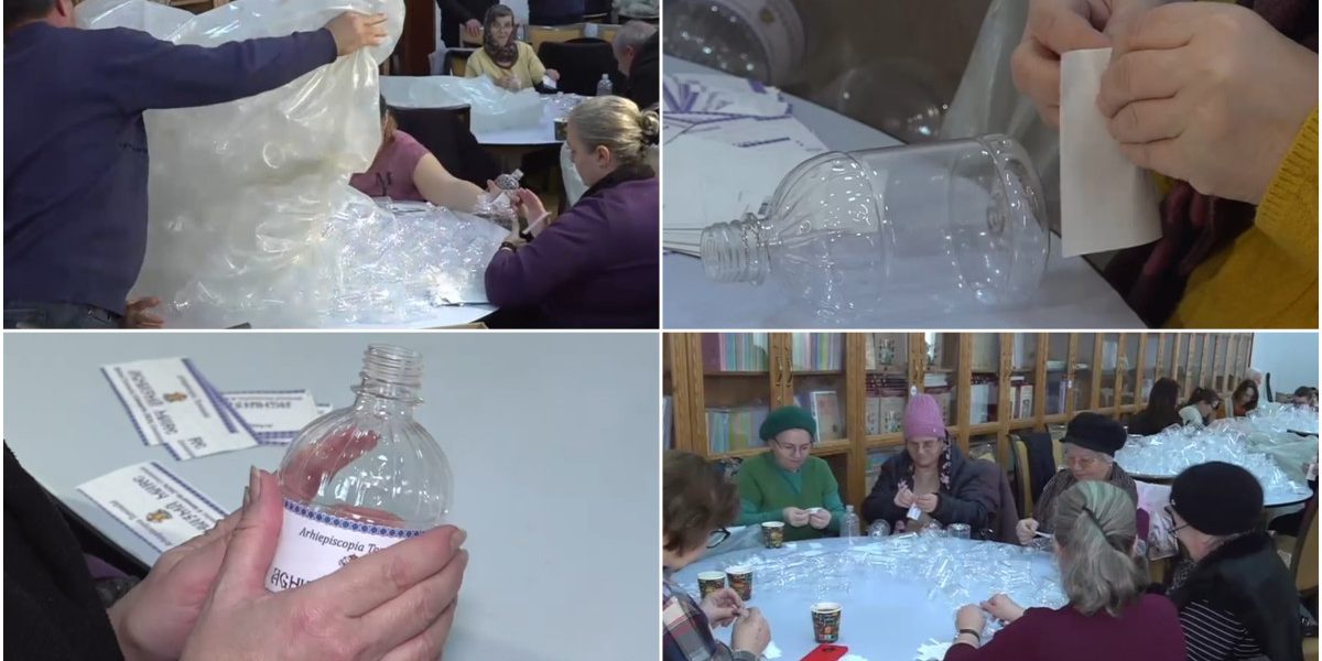 Pregătiri pentru Bobotează la malul mării. Voluntarii etichetează cele 300.000 de sticle care vor fi împărțite: „E o mare bucurie”