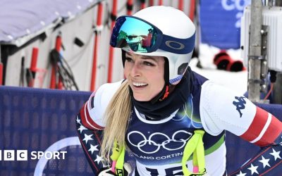 Lindsey Vonn after completing her second training run