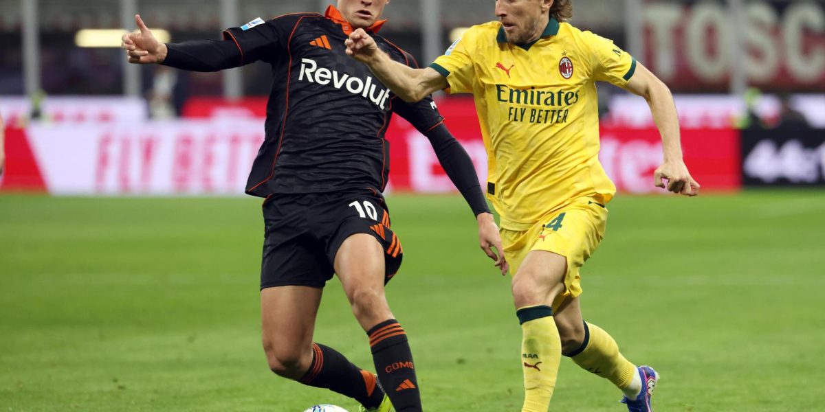 Christian Pulisic ingresó para el Milan en el minuto 82