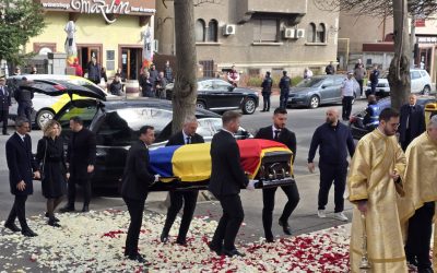 Fostul selecționer Mircea Lucescu a fost condus pe ultimul drum vineri, la Cimitirul Bellu din București