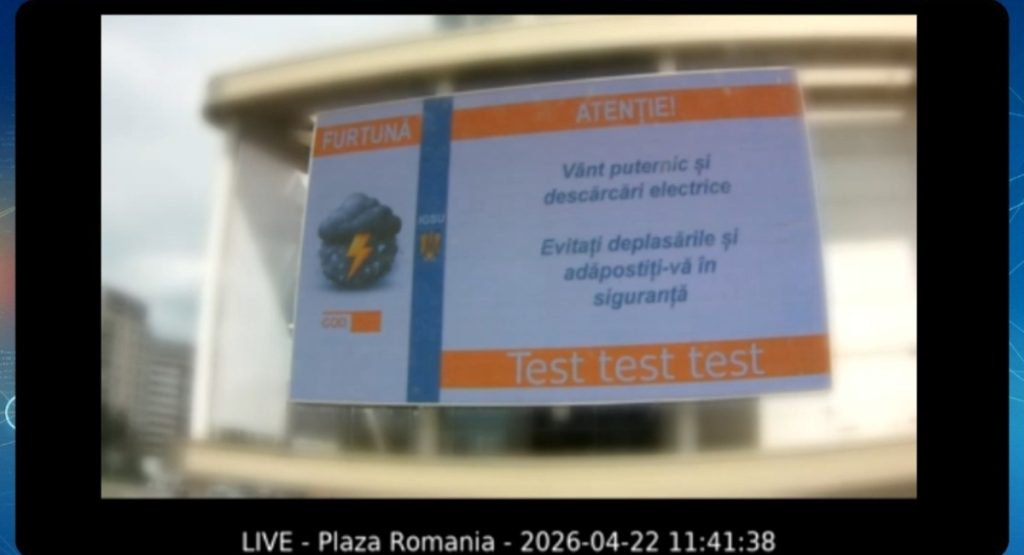 Alerte în București și 17 orașe: Panourile digitale, gata în minut