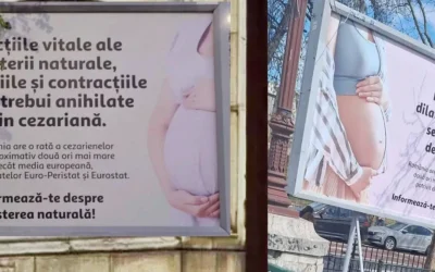 Senatoarea Cynthia Păun cere eliminarea panourilor publicitare care compară nașterea naturală cu cezariana, considerând mesajele discriminatorii și lipsite de respect față de femei