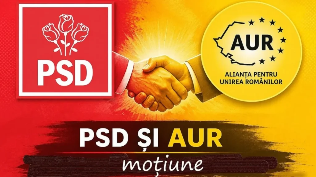 PSD și AUR, o alianță care zguduie Bruxelles-ul Alianța dintre Partidul Social Democrat (PSD) din România și Alianța pentru Unirea Românilor (AUR), pentru a răsturna guvernul condus de Ilie Bolojan, a stârnit valuri de nemulțumire la Bruxelles