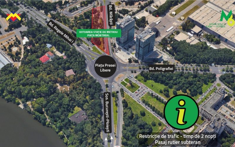 Restricții SERIOASE în Pasajul Piața Presei Libere din București