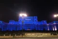 Palatul Parlamentului, luminat albastru în Săptămâna Siguranței Rutiere