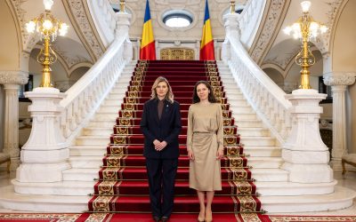 OLENA ZELENSKA, ÎNTÂLNIRE LA București CU PARTENERA LUI Nicușor Dan
