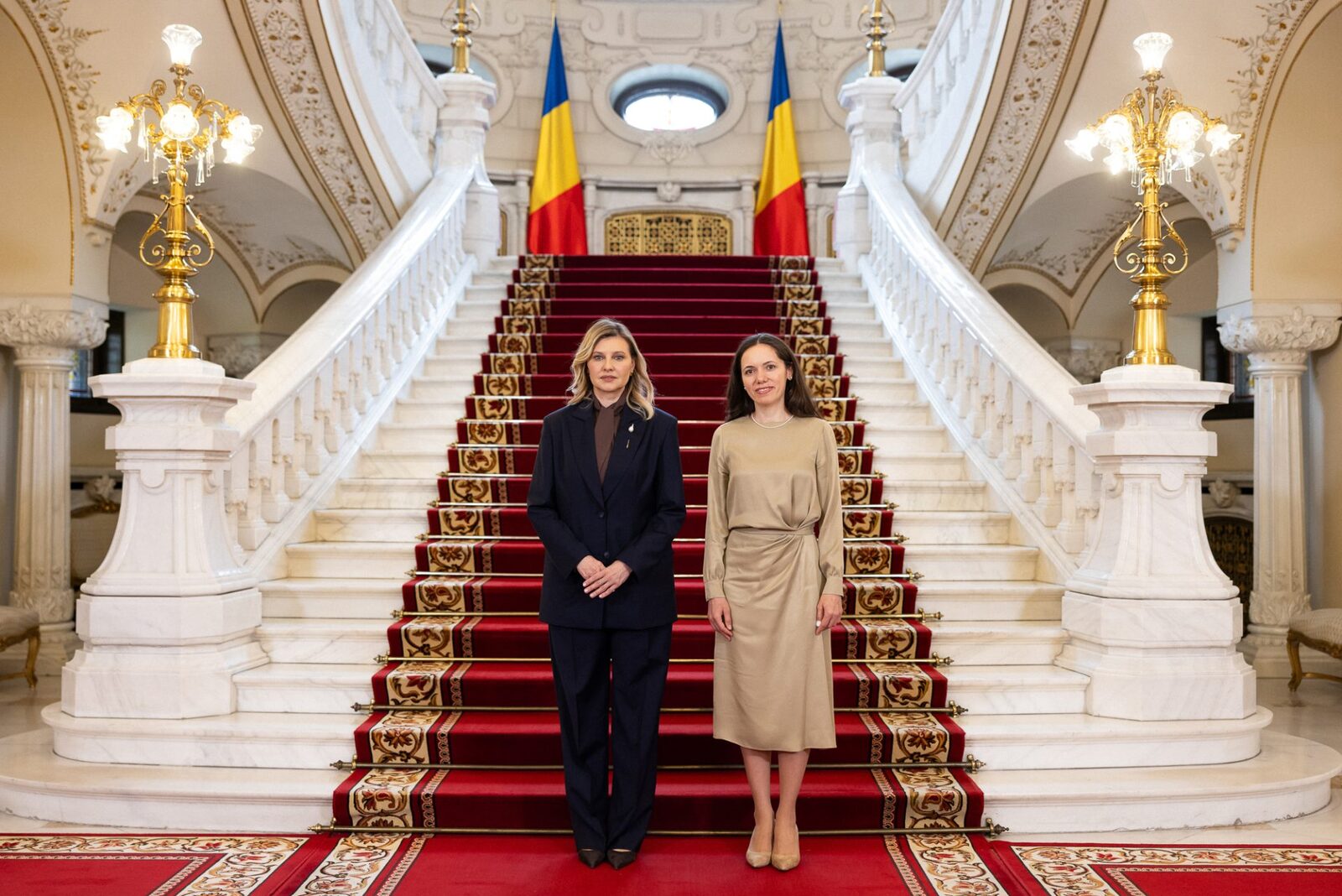 OLENA ZELENSKA, ÎNTÂLNIRE LA București CU PARTENERA LUI Nicușor Dan