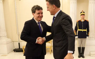 Președintele României, Nicușor Dan, a avut o întâlnire de lucru cu Secretarul General al NATO, Mark Rutte, și cu președintele Poloniei, Karol Nawrocki, la București, înaintea summitului formatului B9