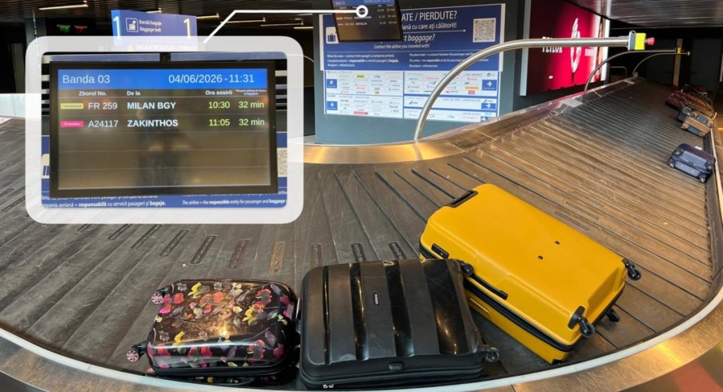 AI la Otopeni: Estimează sosirea bagajelor pe bandă