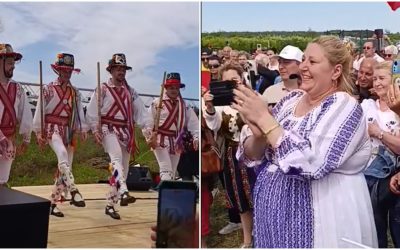 Diana Șoșoacă a sărbătorit „Ziua românilor de pretutindeni” la Mănăstirea Plăviceni din Teleorman, organizând un eveniment fastuos, culminând cu dansuri tradiționale