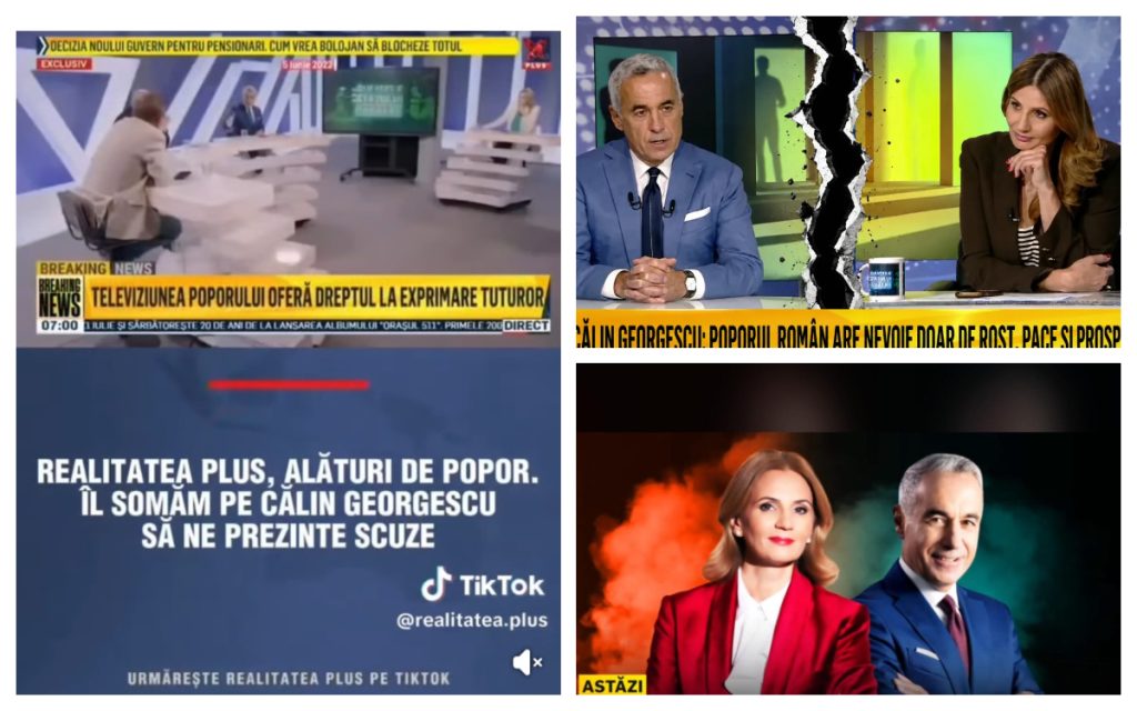 Realitatea PLUS, decizie fermă: Nu mai transmite evenimente dedicate lui Călin Georgescu Postul de televiziune Realitatea PLUS a anunțat că își rezervă dreptul de a nu mai participa și de a nu mai transmite evenimente dedicate exclusiv lui Călin Georgescu