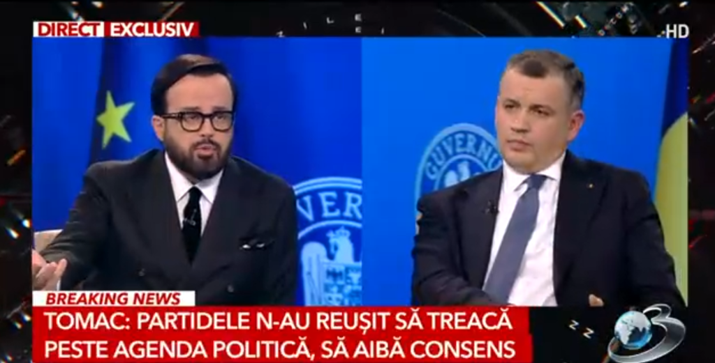 Premierul desemnat Eugen Tomac a declarat, luni seară, că este deschis la dialog cu toate partidele pro-occidentale din Parlament și recunoaște legitimitatea condițiilor pe care acestea le avansează în negocierile pentru formarea unui guvern