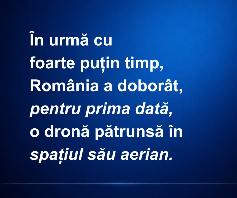 România a doborât, în premieră, o dronă străină