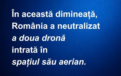 Dronă doborâtă în România, a doua intrare suspectă