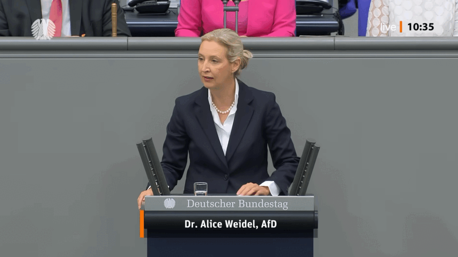 Alice Weidel denunță prăbușirea economică a Germaniei și amenințările la adresa locurilor de muncă Lidera naționalistă a partidului „Alternativa pentru Germania” (AfD), Alice Weidel, a lansat un atac virulent asupra stării economice a țării, în cadrul unui discurs susținut în Bundestag