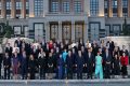 Președintele României, Nicușor Dan, și partenera sa, MIRABELA GRĂDINARU, au participat marți seară la fotografia oficială de grup a liderilor reuniți la summitul NATO de la Ankara