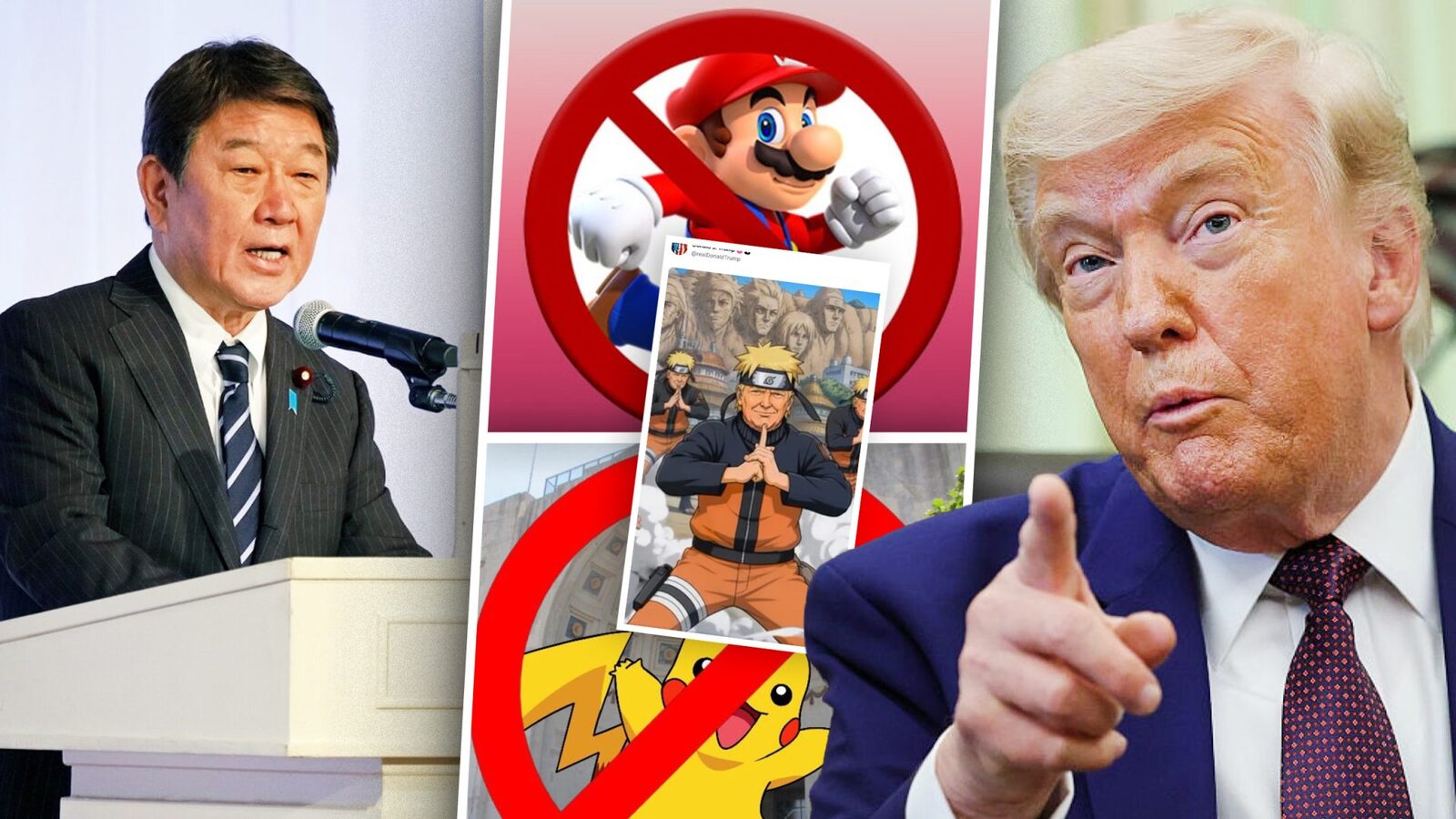 Oficialii japonezi i-au cerut administrației americane să înceteze utilizarea fără autorizație a personajelor din francize precum Mario, Naruto și Pokemon pe platformele de socializare, în special în scopuri de publicitate electorală