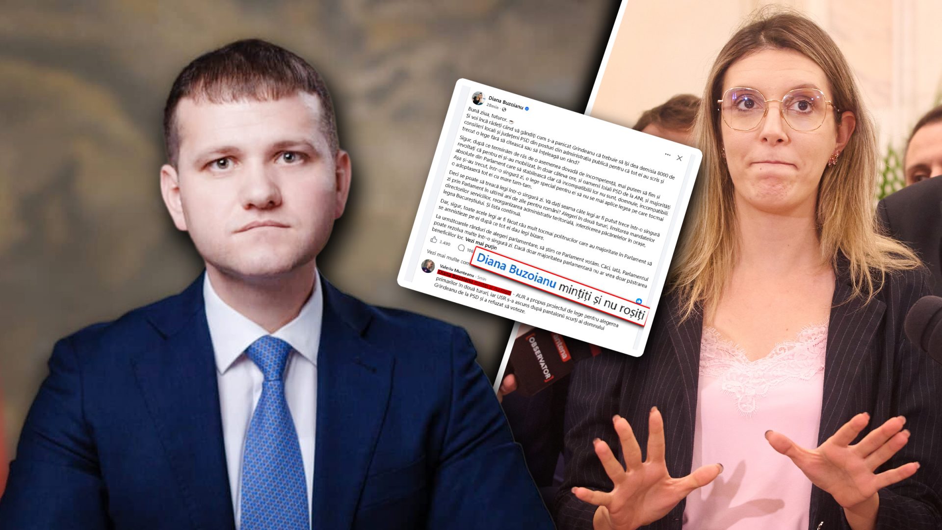Deputatul AUR Valeriu Munteanu a lansat acuzații vehemente la adresa ministrului Mediului, Diana Buzoianu, pe fondul unei recente postări pe Facebook
