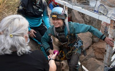Atletă Spaniolă, Beatrice Flamini, a ieșit la suprafață pe 20 aprilie 2023, după 500 de zile de izolare completă într-o peșteră din Granada, Spania